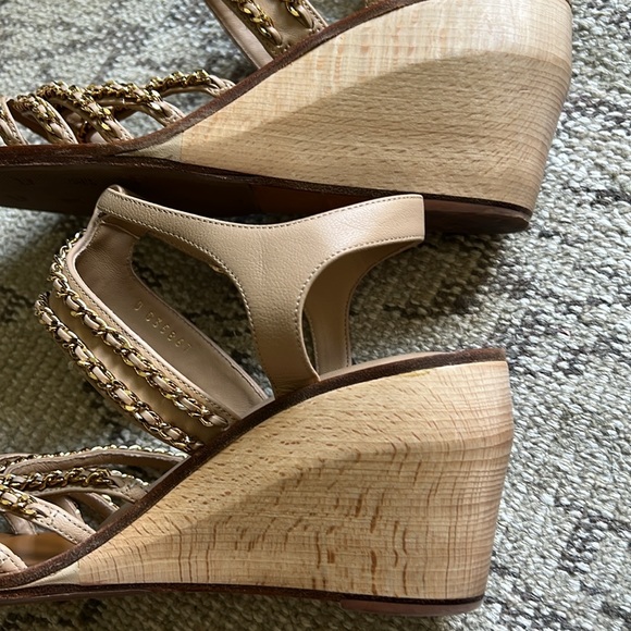 CHANEL gold chain multi strand wooden wedges - Picture 9 of 12